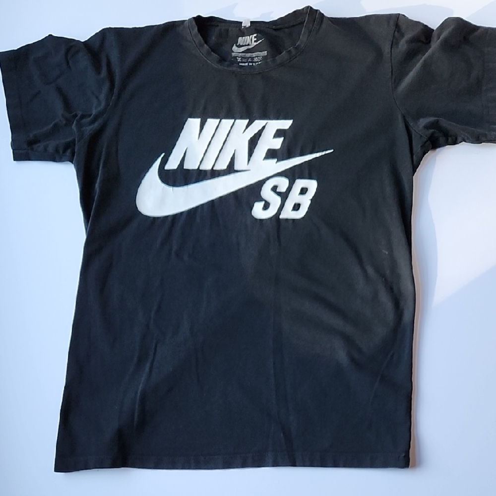 Nike SB Black Tee with White Logo